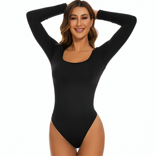 Sculptli™️Long Sleeve Thong Bodysuit